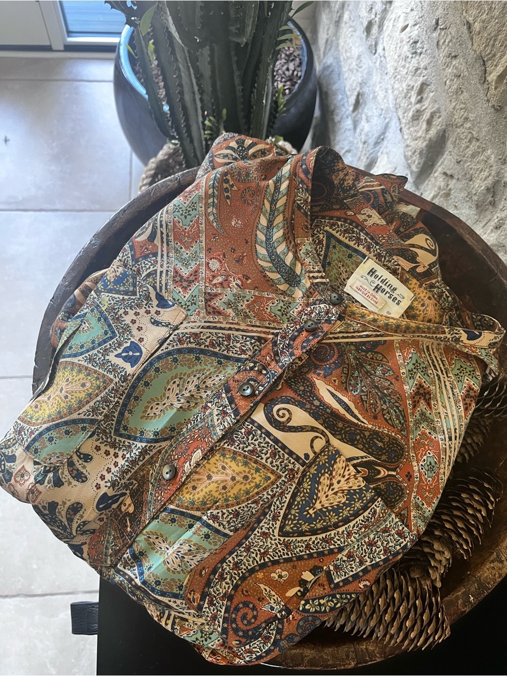 Anthropologie HOLDING HORSES Paisley Palette Dress / Tunic  8P Like New